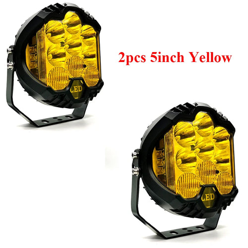 ZK20 LED fog driving light 7 inch 90w 3000K 4300K yellow off road spot