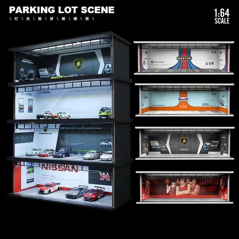 Timemicro+MoreArt 1:64 RWB light version garage assembly scene