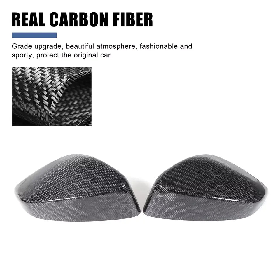 Real Carbon Fiber Side Mirror Cover Caps For Subaru BRZ Toyota GR 86