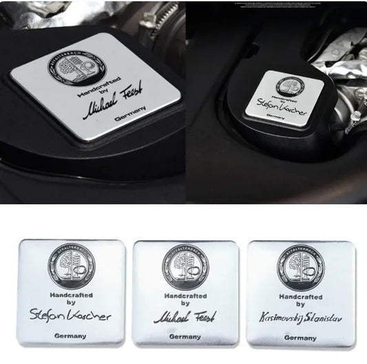 Silver Label Emblem For AMG Sticker AFFALTERBACH AMG Engine Sticker