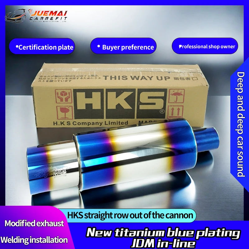 89mm Exhaust Pipe HKS Muffler Tail Pipe Universal High Quality