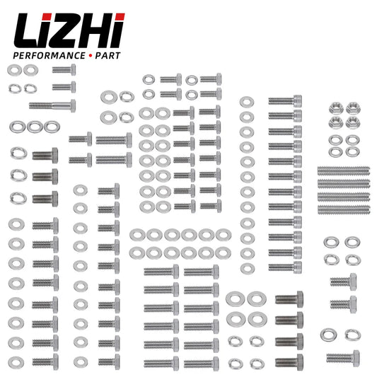 LIZHI- Small Block Stainless Engine Hex Bolt Kit For Chevy 265 283 302