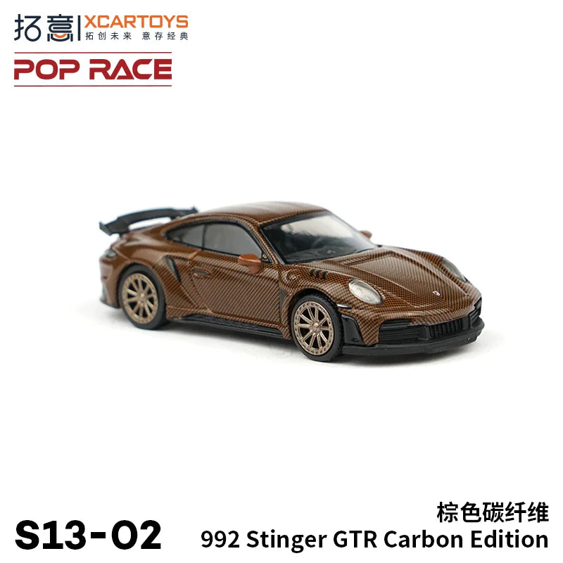 XCARTOYS POPRACE 1:64 Cast alloy model toys 992 Stinger GTR Brown