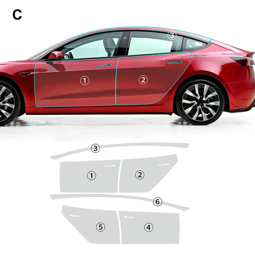 1SET Paint Protection Film for Tesla Model 3 Highland 2024 8.5thick