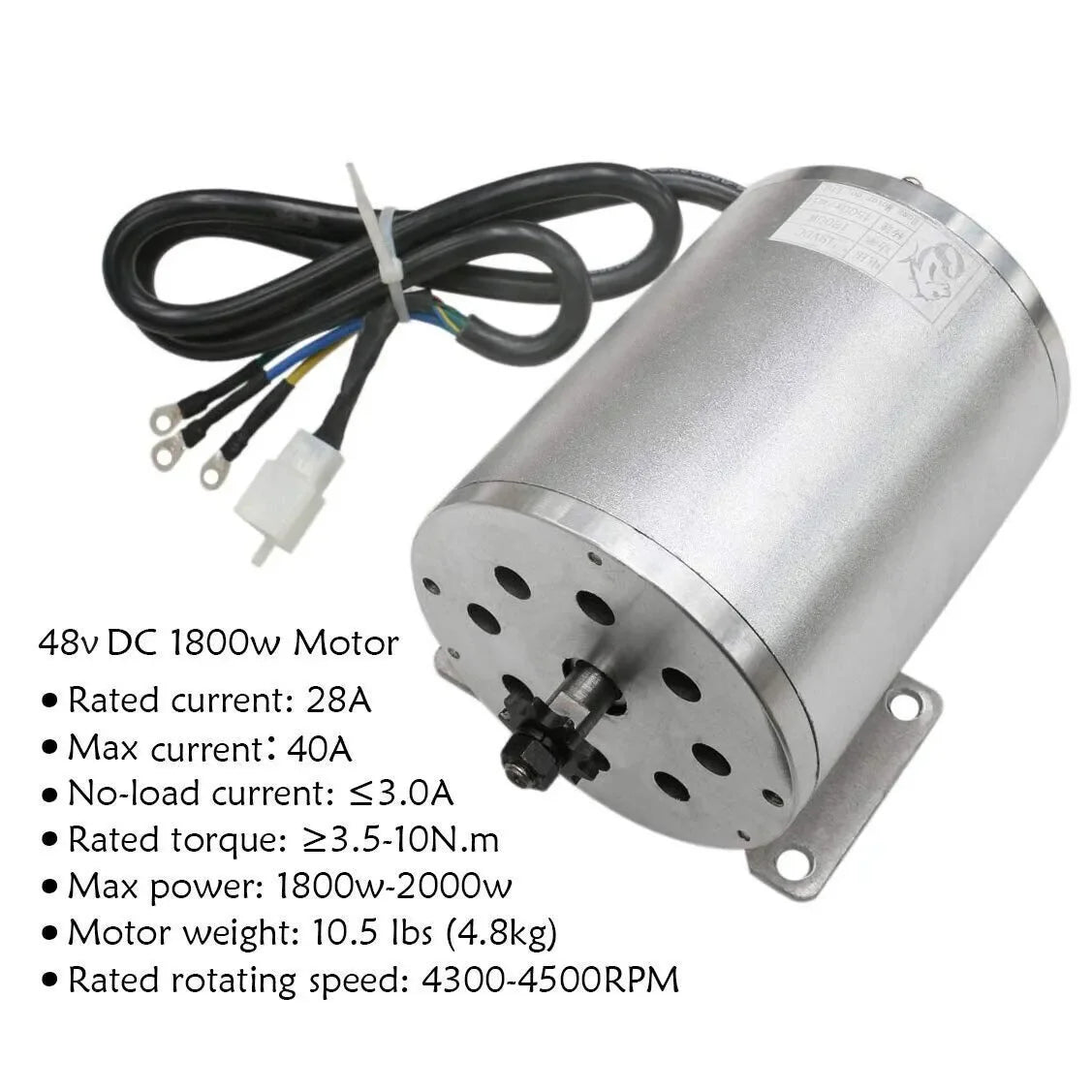 TDPRO 48V 1800W DC Electric Brushless Motor/Controller/Grips/Chain for