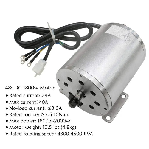 TDPRO 48V 1800W DC Electric Brushless Motor/Controller/Grips/Chain for