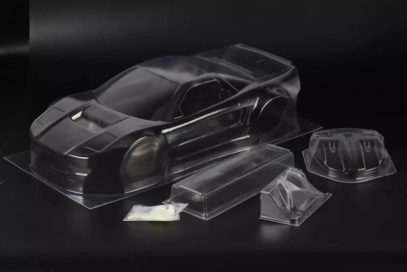 1/10 Honda NSX Clear Body W/Spoiler + Mirrors/Light Buckles, On Road