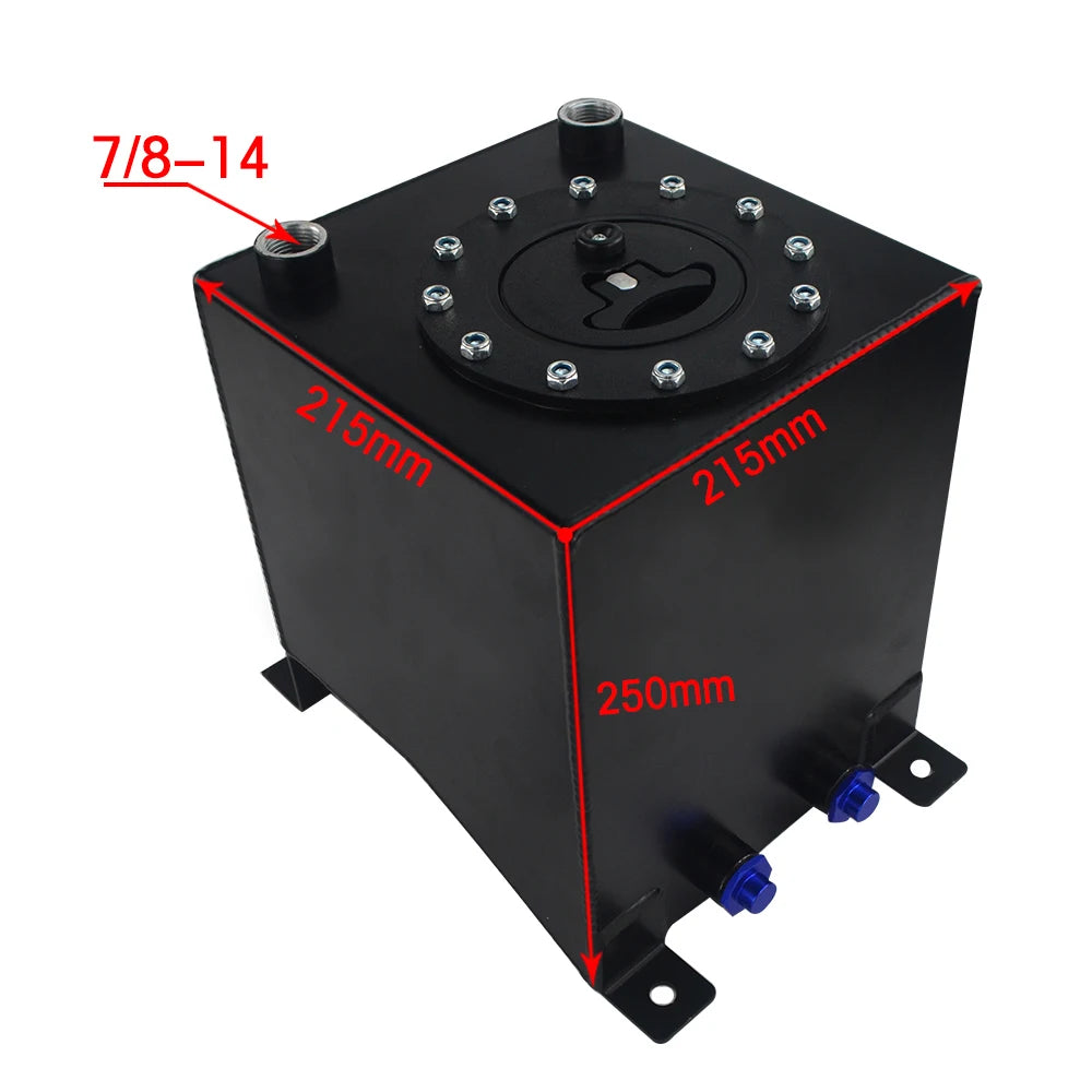 LIZHI RACING - 2.5 Gallon 10L Aluminum Race Drift Fuel Cell Tank Fuel