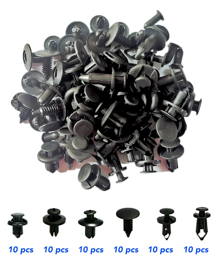 6 Size 60Pcs Auto Fastener Clips For subaru xv forester tribeca