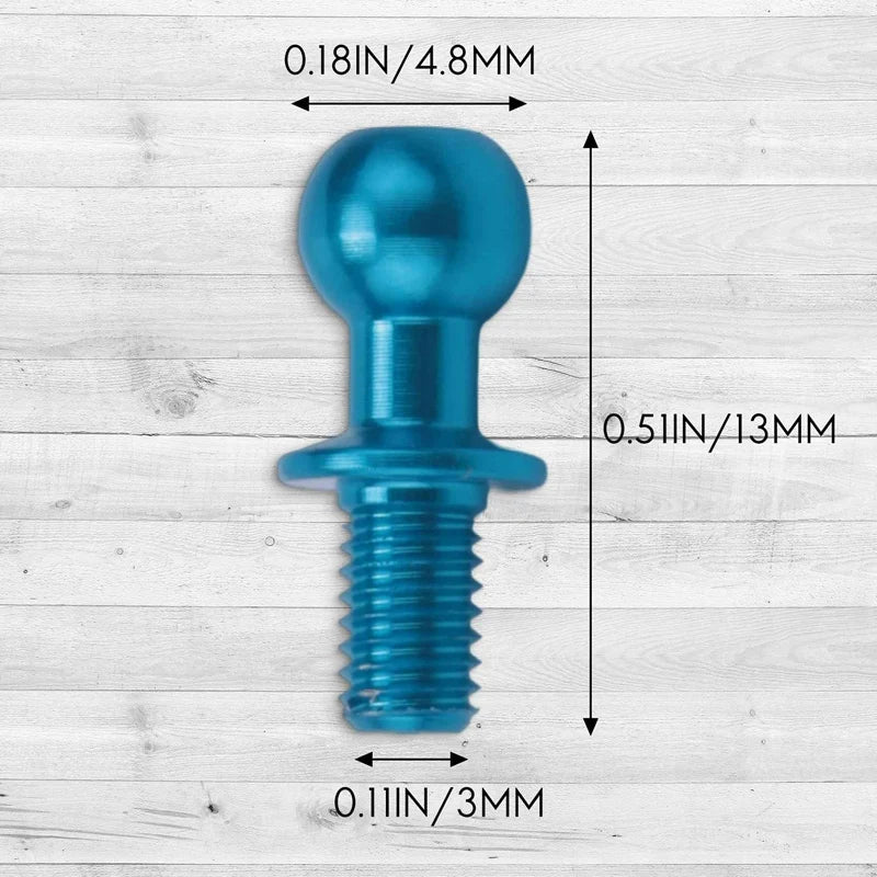 20Pcs Metal M3 Hex Ball Head Screws For Tamiya TT-01 TT-02 Sakura D4