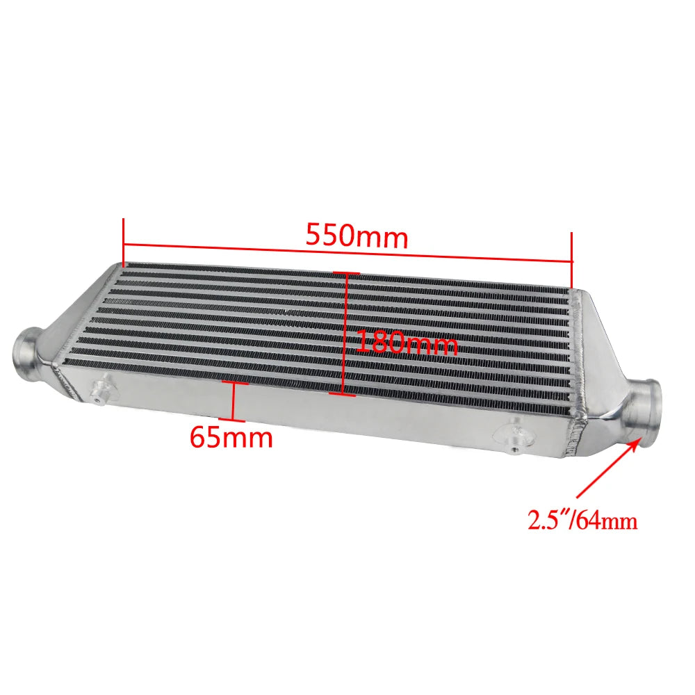 LIZHI RACING - 550*180*65mm Universal Turbo Intercooler bar&plate OD