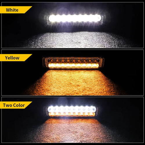 54W Car LED Work Light Off Road LED Beam Bar 6Inch Flood Spot Lamp ATV