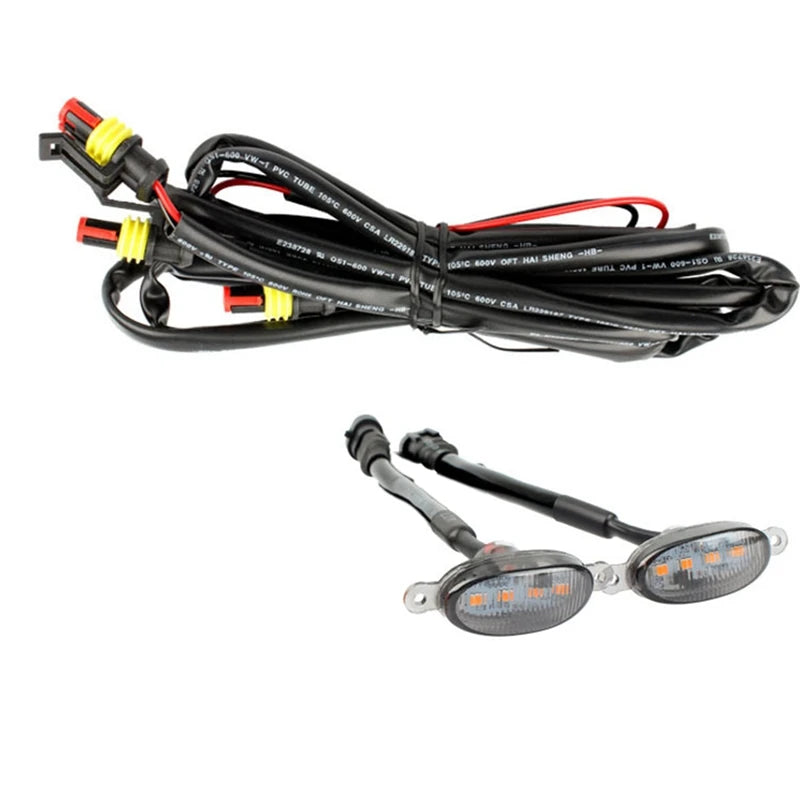 12V LED Car DRL Front Grille Lights Strobe Running Lamps Automobile