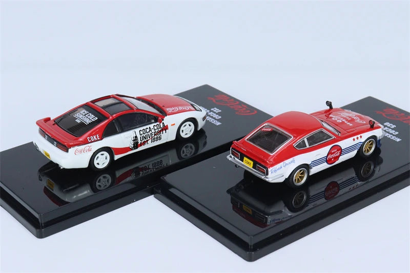 TINY X INNO 1:64 NISSAN FAIRLADY Z S30 & Z32 ColaRed 2Car Set Diecast