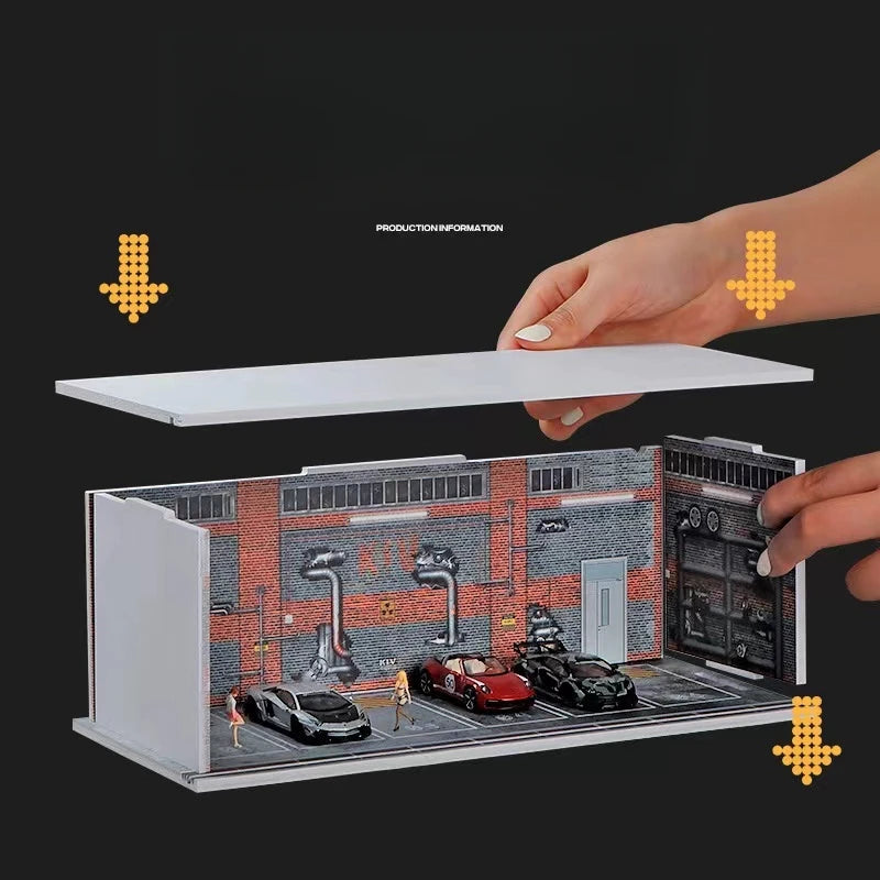 Timemicro+MoreArt 1:64 LBWK theme light version garage assembly scene