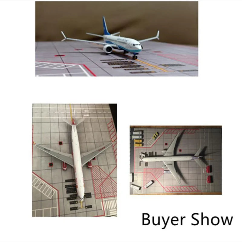 Scale 1/400 Airport Passenger Aircraft Runway Model PVC Parking Apron