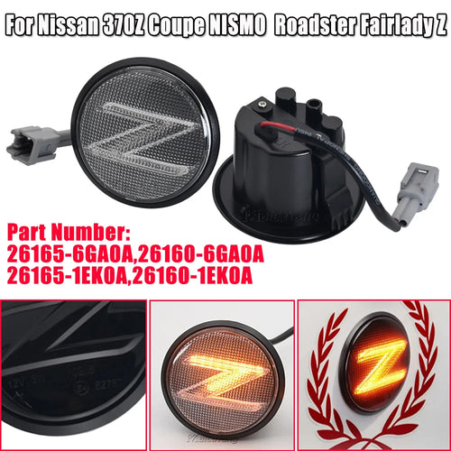 2X Led Dynamic Z Logo Side Marker Light Signal Sequential Blinker