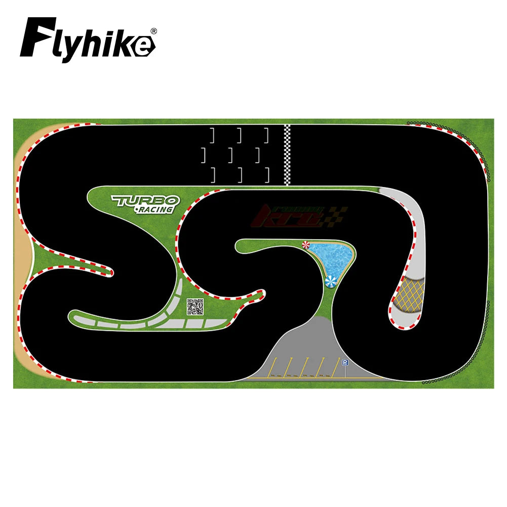 160x90cm 180x80CM Portable Turbo Racing Rubber Mat Track 1:76 RC Mini