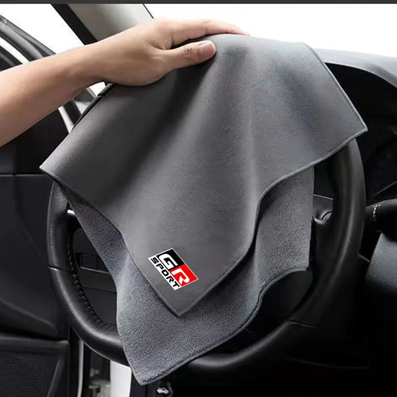 Soft Car Wash Coral Fleece Cleaning Drying Towel For Toyota GR Sport