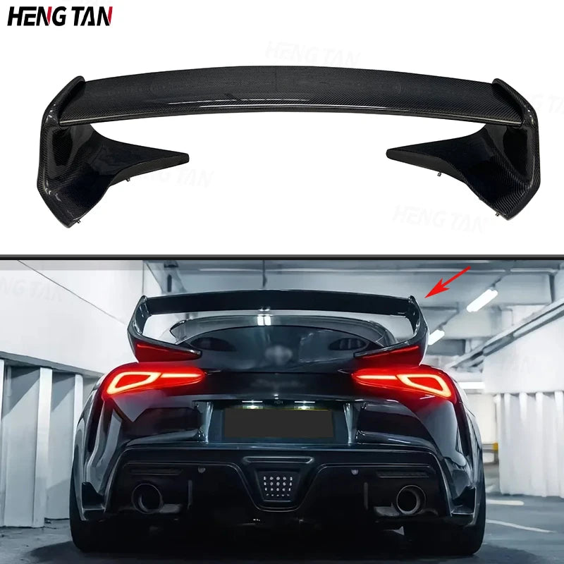 ST Style Carbon Fiber Car Rear Trunk Spoiler Rear Wing Tail Wing Parts