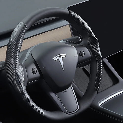 Tesla steering wheel cover model 3/Y Carbon Fiber Sweat-absorbing