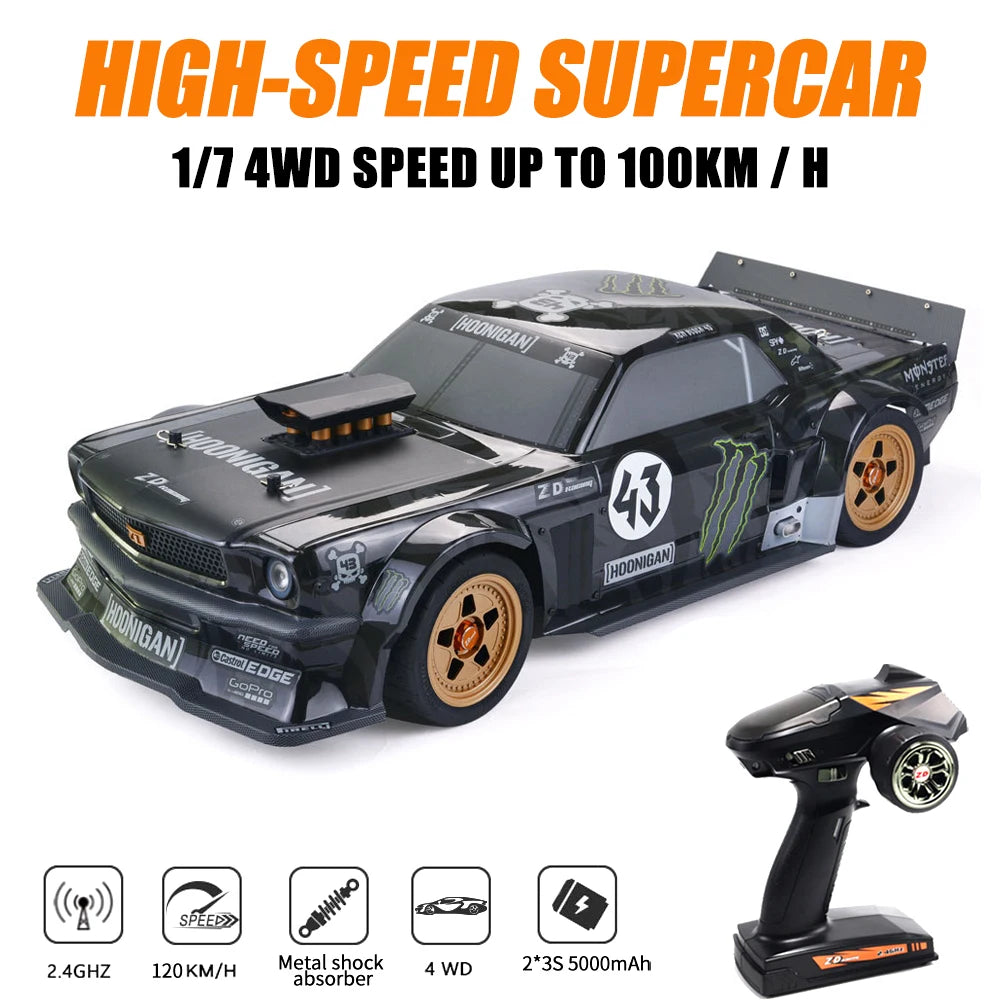 ZD Racing EX07 1/7 RC Car Frame DIY KIT Chassis Brushless Drift Super