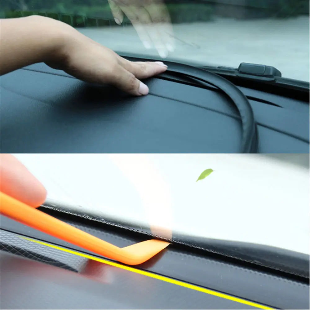 UType 1.6M Car Dashboard Strip Front Windshield Sealing Rubber Strips