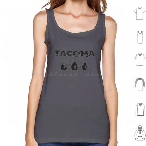 Tacoma Copy Tank Tops Print Cotton Tacoma Truck 4X4 Trd Off Road