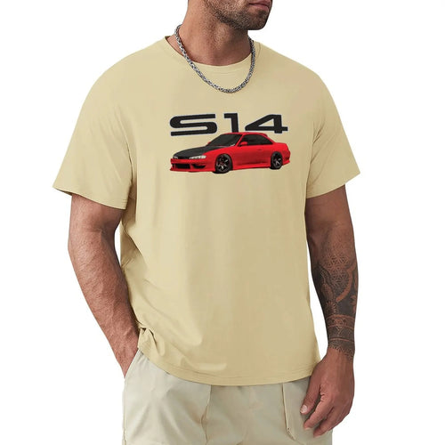 Flame Red 240 sx S14 240 Kouki T-Shirt heavyweights Blouse mens