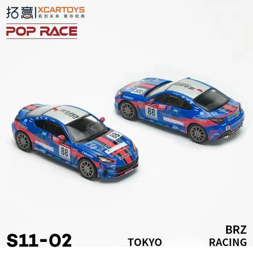 XCarToys x Pop Race 1:64 TOKYO RACING NO.88 Blue Diecast Model Car