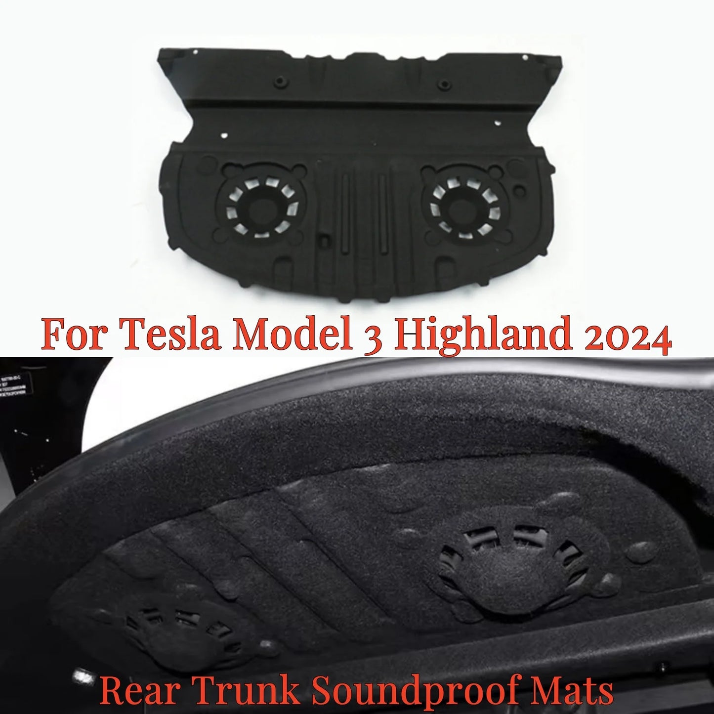 Rear Trunk Soundproof Mats For Tesla Model 3 2024 Highland, Trunk Hood