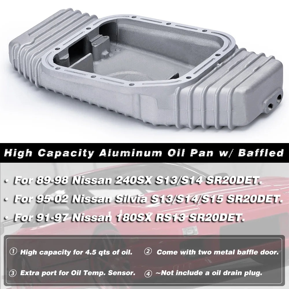 LIZHI- High Capacity Cast Aluminium Baffled Oil Sump Pan Upgrade For