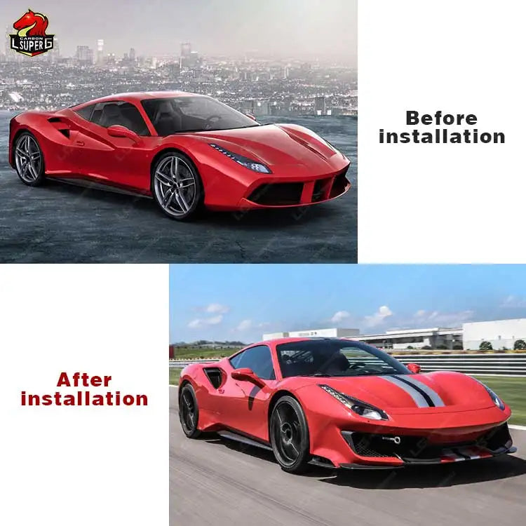 Upgrade P Style Half Carbon Fiber Body Kit For Ferrari 488 Body Kit