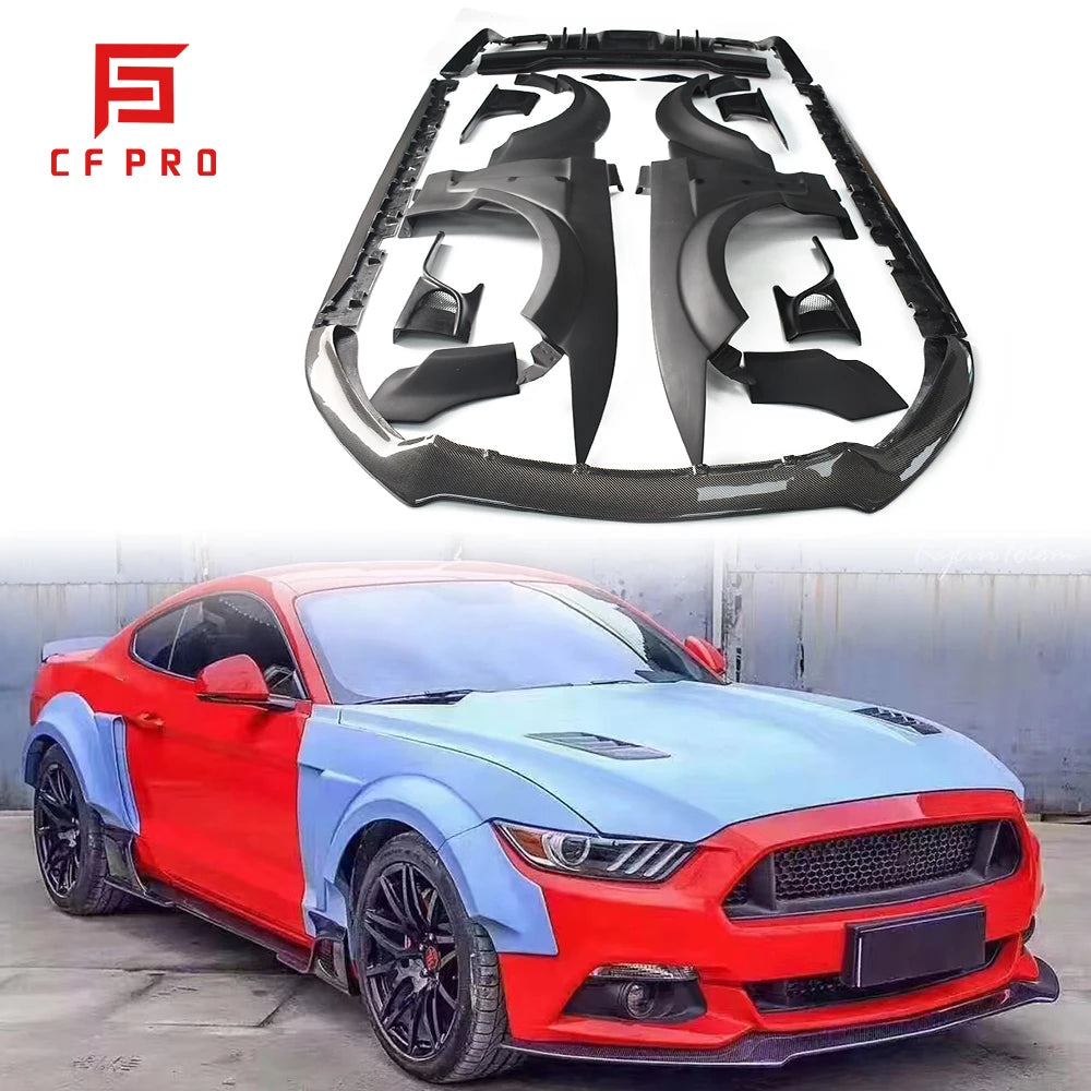 Wide Body Style Carbon Fiber Front Rear Bumper Lip Car Fender Wheel