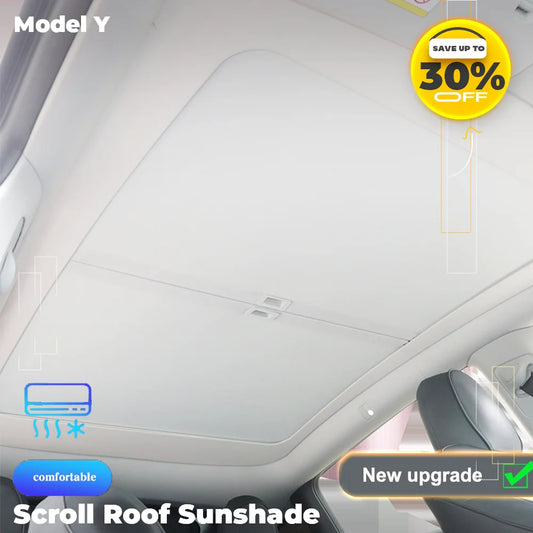 2023-2024 Modely Sunshade Model 3 Roof Shade Scroll Original Car Sun