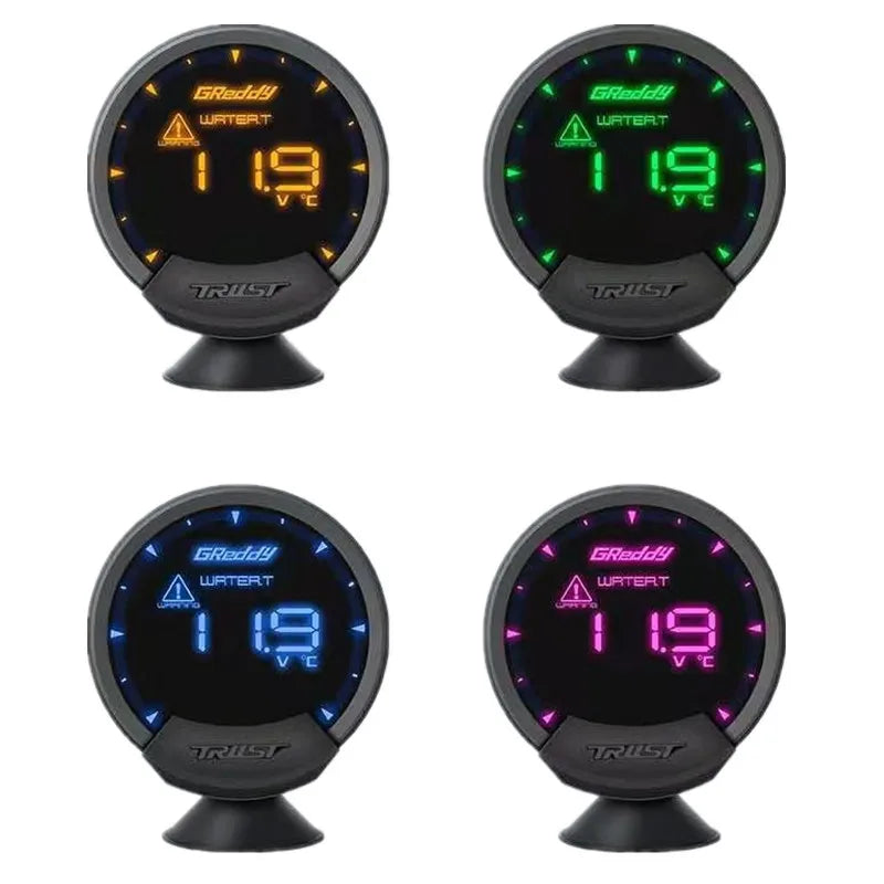 7 Colors Car Greddi Sirius LCD OBD2 Gauge Turbo Boost Water .Temp Oil