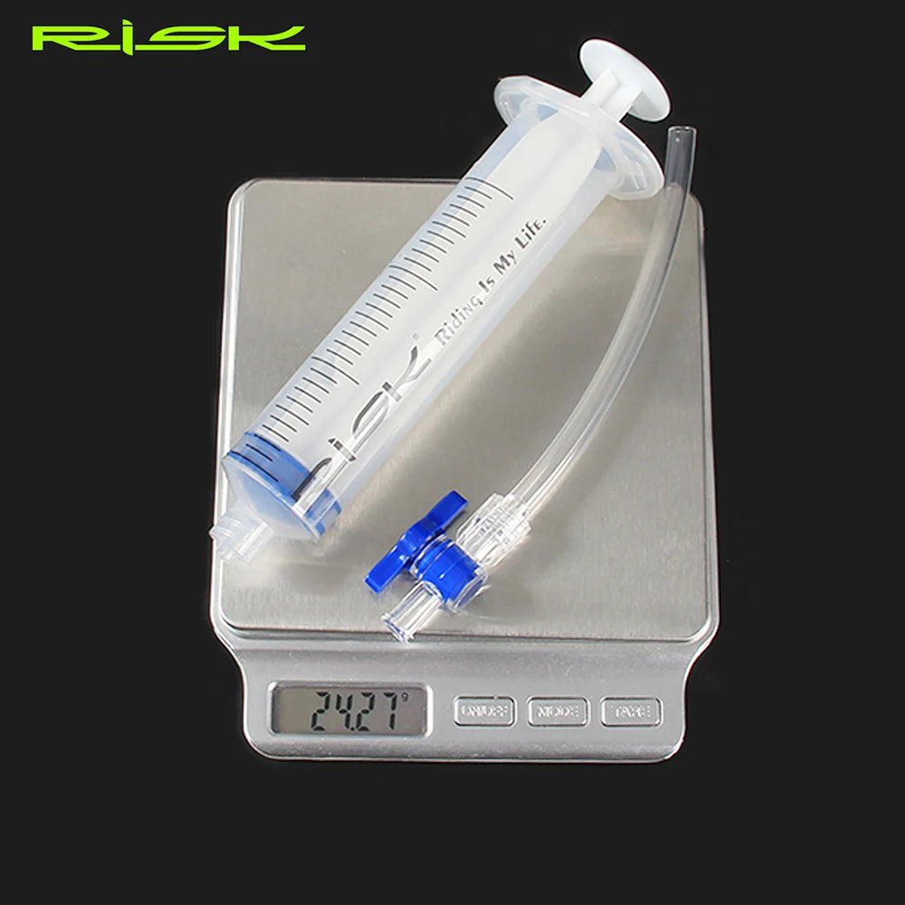 RISK Bicycle Brake Bleed Tool Syringe With on/off MTB Bike Hydraulic