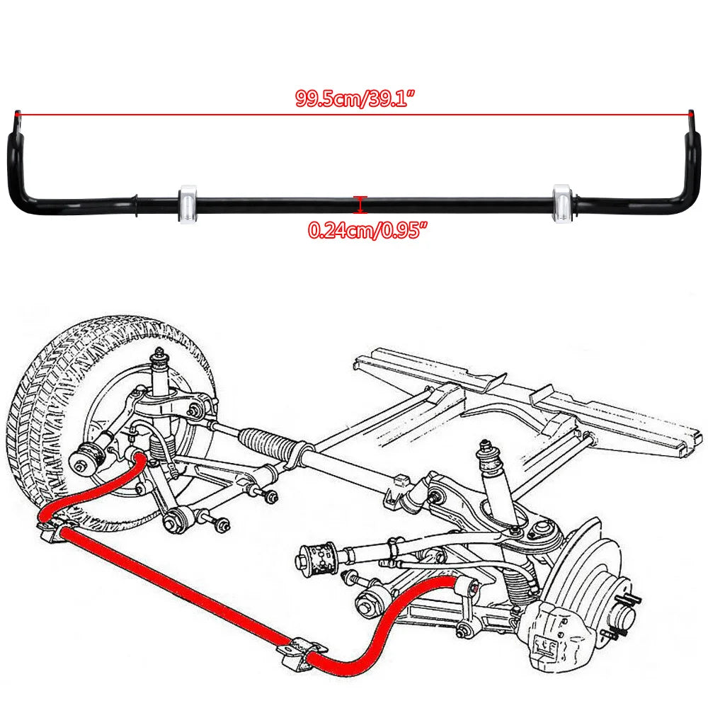 LIZHI RACING - 24mm SWAY BAR 92-00 EG EK For Honda Civic 94-01 Acura