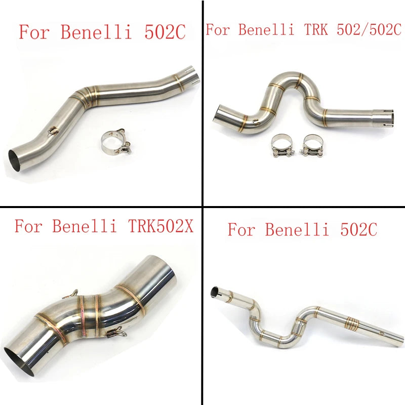 502 Motorcycle Exhaust Middle Link Pipe For Benelli 502C 502X TRK502