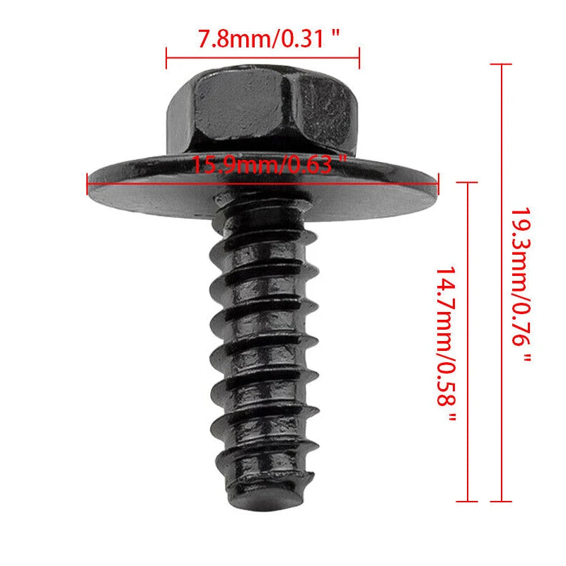 9CF600516B 20Pcs Bumper Retainer Screw 9CF600516 Fit for Mazda 2 3 5 6