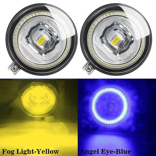 2 X 30W LED Angel Eye Fog Light DRL Car Front Fog Daytime Running Lamp