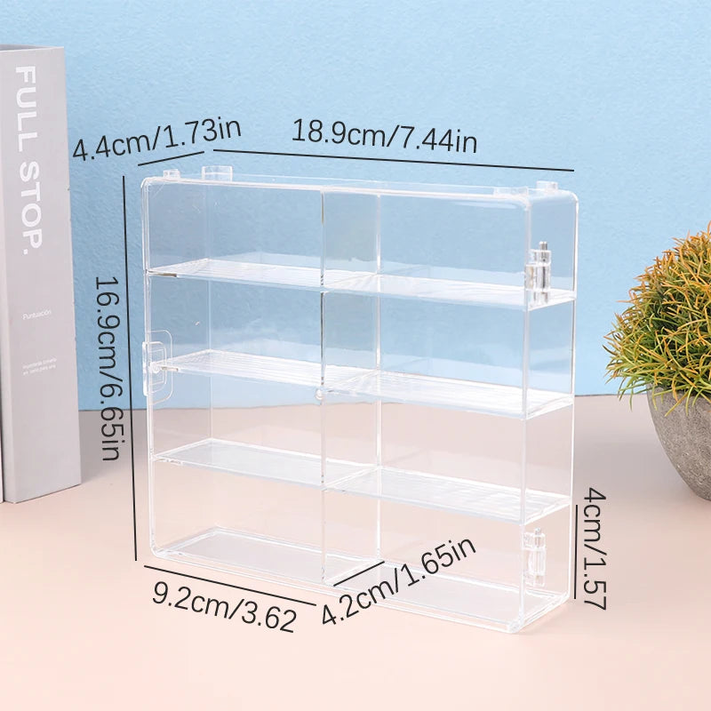 1:64 Scale Car Model Storage Box 8 Slot Clear Display Shelf Toy Car