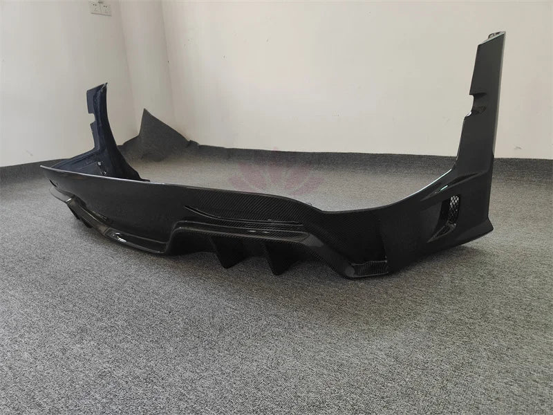 RZ style 3K carbon fiber rear diffuser for Tesla Model X wide body kit