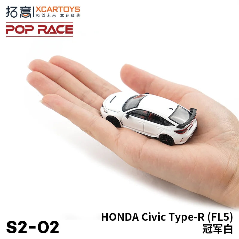 Xcartoys Poprace 1/64 Civic Type-R FL5 Diecast Model Car Sports Racing