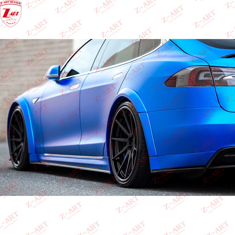 Z-ART R Carbon Fiber Aerokit for Tesla Model S Carbon Fiber Wide Body