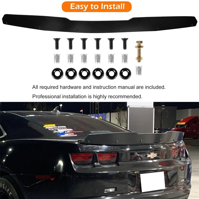 Rear Wickerbill Spoiler for 2010-2013 Chevy 5th Gen Camaro LS, LT, RS,