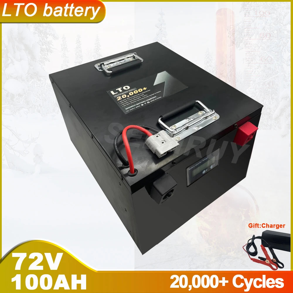 72V 100AH LTO With LCD Display Lithium Titanate Battery For Go-Kart