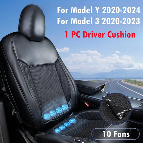 Upgrade 10 Fans For Tesla Model Y Model 3 Start-Stop Car Seat Cooling