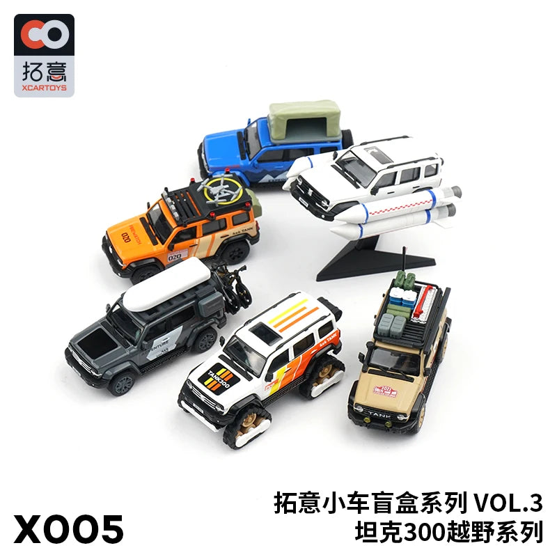 XCARTOYS 1:64 Tank 300 SUV Random Blind Box Diecast Simulation Model