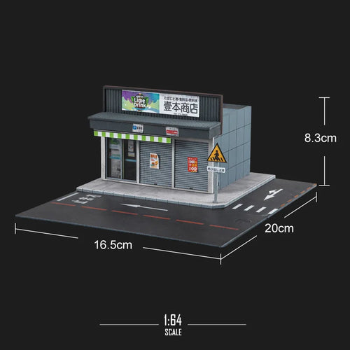 1/64 DIY Miniature Japanese Convenience Store Street Model Small Scale